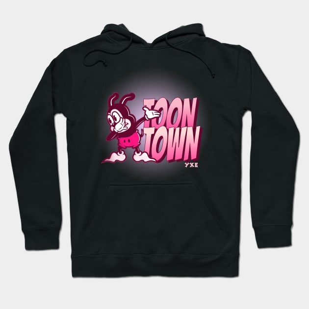 Bunnycore Toon town Express YXE Hoodie by Stooned in Stoon